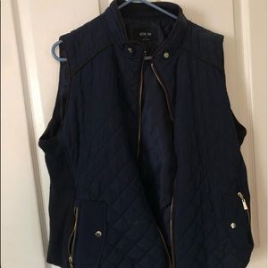 Navy Quilted Vest